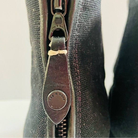 Rag and Bone Black Canvas Ankle Boots Size EU 40 - Picture 5 of 7
